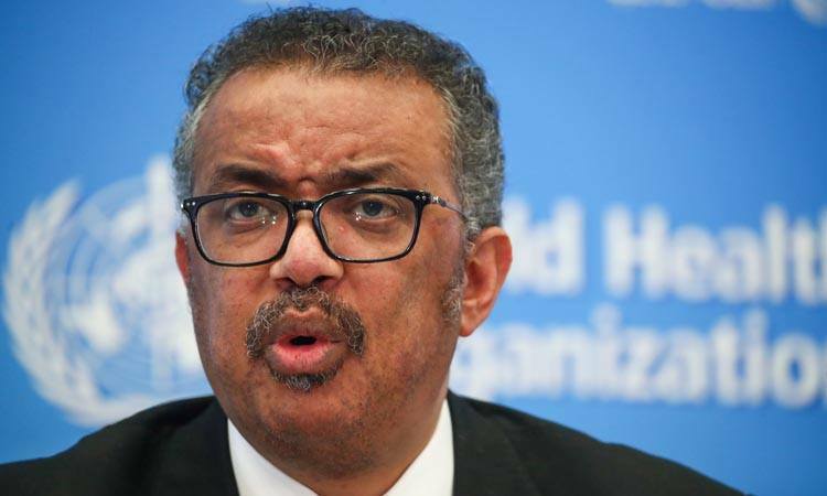 Giám đốc WHO Tedros Adhanom Ghebreyesus trong buổi họp báo tại Geneva, Thụy Sĩ hôm nay. Ảnh: Reuters.
